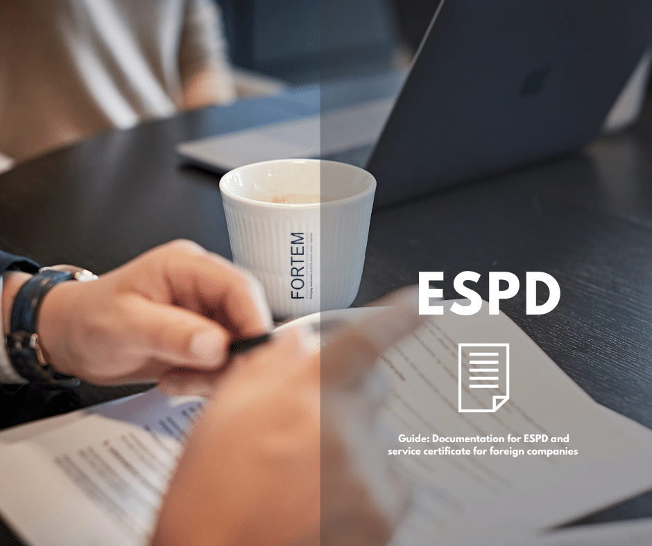Guide: Documentation for ESPD and service certificate for foreign companies